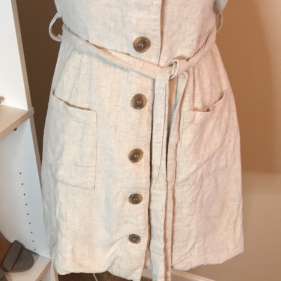 Lost + wander button front mini dress size L - Picture 2 of 6